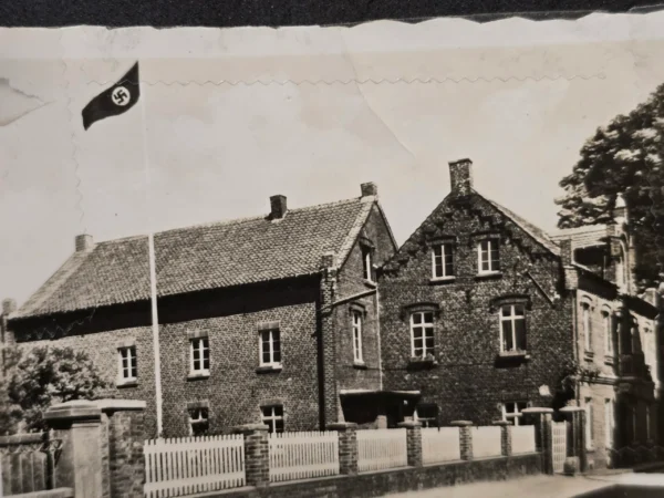 third-reich-era-brick-building-photo-w-swastika-nsdap-flag-large-house-estate-snapshot-02-897cc551 Third Reich Era Brick Building Photo w/ Swastika NSDAP Flag Large House Estate Snapshot