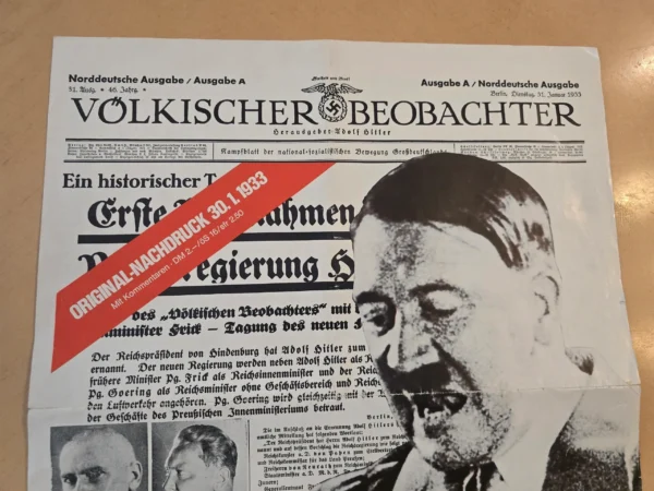 third-reich-vintage-1973-reprint-of-31-january-1933-v-lkischer-beobachter-newspaper-adolf-02-2182919e Third Reich Vintage 1973 Reprint of 31 January 1933 Völkischer Beobachter Newspaper Adolf Hitler