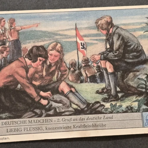 Vintage German HJ Hitler Youth BDM Girls Jugend Cards Lot of 5 – Deutsches Mädchen Hiking Camp Scenes