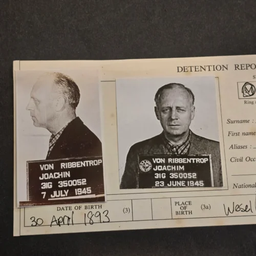 vintage-joachim-von-ribbentrop-detention-report-nuremberg-mugshot-photo-sheet-wwii-german-02-adc5a088 Vintage Joachim von Ribbentrop Detention Report Nuremberg Mugshot Photo Sheet WWII German Document