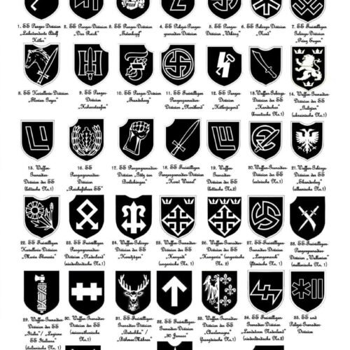 waffen-ss-division-map_78ef4fee-2087-43bb-8bfb.jpg Waffen SS Divisions Poster Print WW2 Nazi German Third Reich Military
