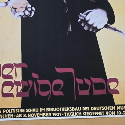 WW2 1937 Nazi German “Der Ewige Jude” Exhibition Anti Semitic Poster Print Munich