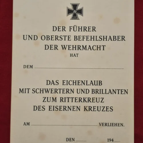 WW2 German HANS ULRICH UDEL GOLD OAK LEAVES w SWORDS & DIAMONDS Boxed Collection