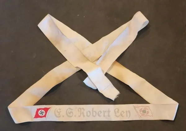 WW2 German KdF C.S. Robert Ley Cap Tally Ribbon Maritime Kriegsmarine Naval Style 2