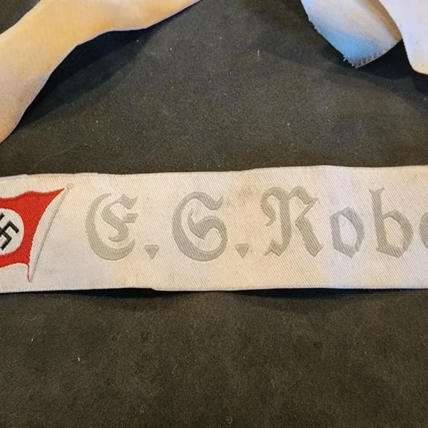 WW2 German KdF C.S. Robert Ley Cap Tally Ribbon Maritime Kriegsmarine Naval Style 2