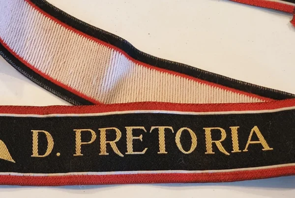 WW2 German Kriegsmarine KdF Deutsche Afrika-Linien D. PRETORIA Cap Tally Ribbon