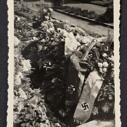 WW2 German NSDAP Third Reich Funeral Photo lot w Swastika & Iron Cross Sashes
