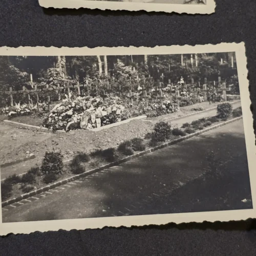 WW2 German NSDAP Third Reich Funeral Photo lot w Swastika & Iron Cross Sashes
