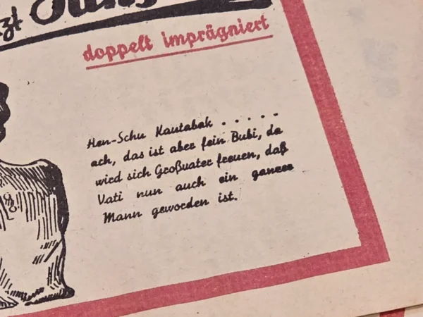 WW2 German Third Reich Era Tobacco Cigarette Cigar Store paper bags