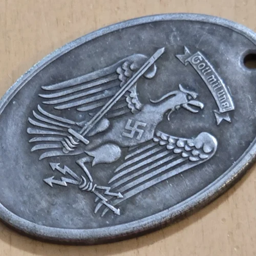 WW2 German Third Reich Silver Prussian Gestapo Warrant Disc Badge Secret Police Siegburg