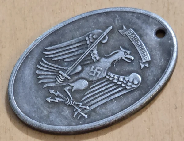 WW2 German Third Reich Silver Prussian Gestapo Warrant Disc Badge Secret Police Siegburg