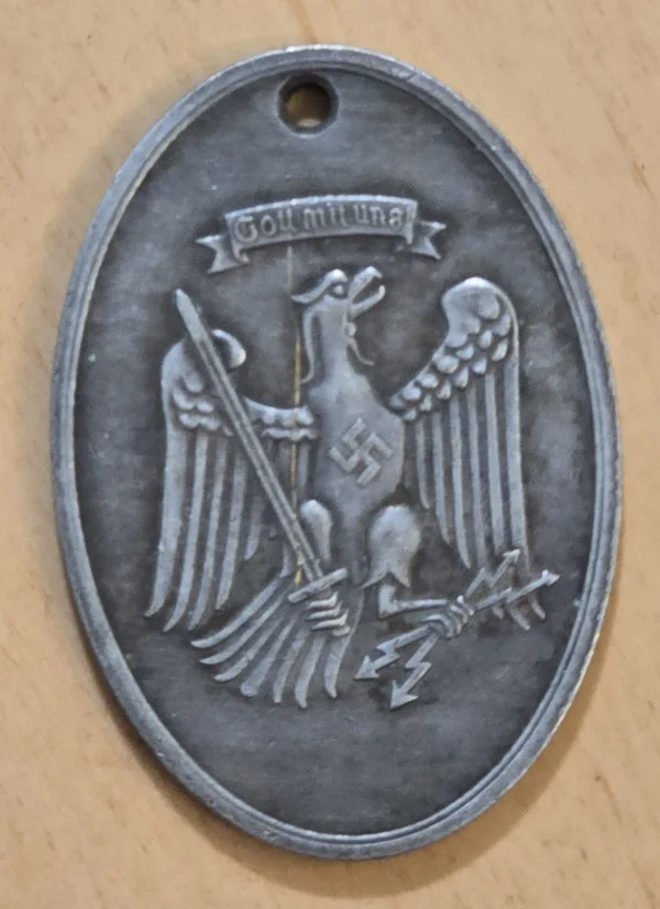 WW2 German Third Reich Silver Prussian Gestapo Warrant Disc Badge Secret Police Stolberg