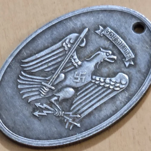 WW2 German Third Reich Silver Prussian Gestapo Warrant Disc Badge Secret Police Stolberg