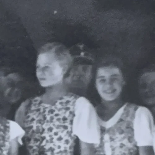 WW2 Nazi German Haloween Photo BDM Girls w Swastika Eagle Large pumpkin + SS Officer!! Turnhalle