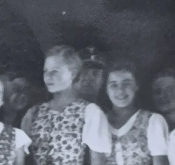 WW2 Nazi German Haloween Photo BDM Girls w Swastika Eagle Large pumpkin + SS Officer!! Turnhalle