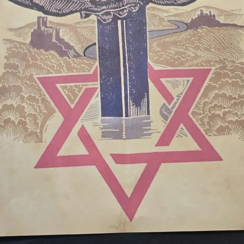 WW2 Nazi German SS Dagger Star of David Anti-Semitic Jewish Propaganda Poster Print