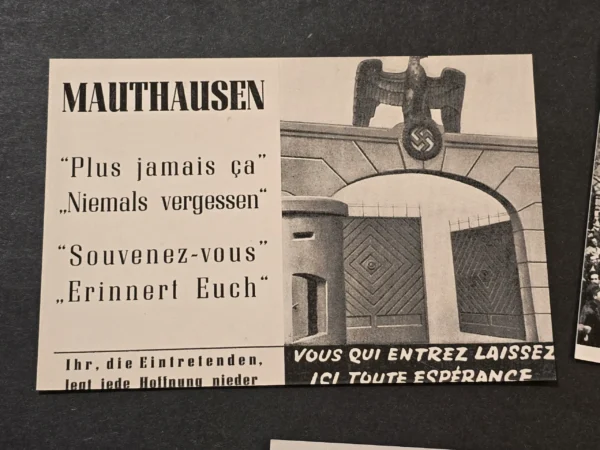 WW2 Nazi German Third reich Mauthausen Concentration Camp Liberation Photo Card Lot