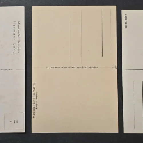 WW2 Nazi German Third Reich Mercedes Benz Audi Race Car Driving Racing Team Postcard lot