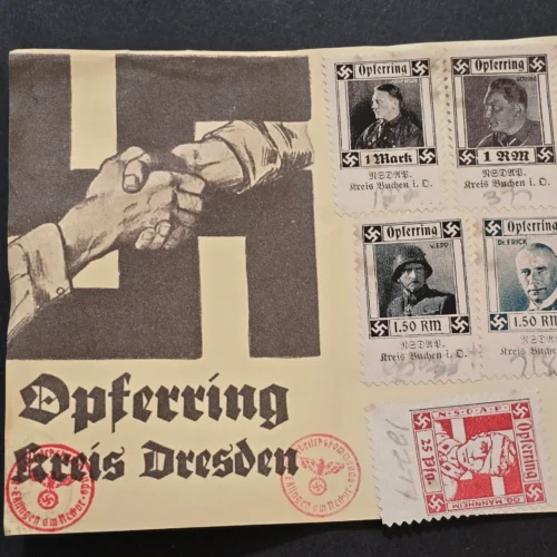WW2 Nazi German Third Reich Veterans Org Wounded Soldiers Charity Stamps w board