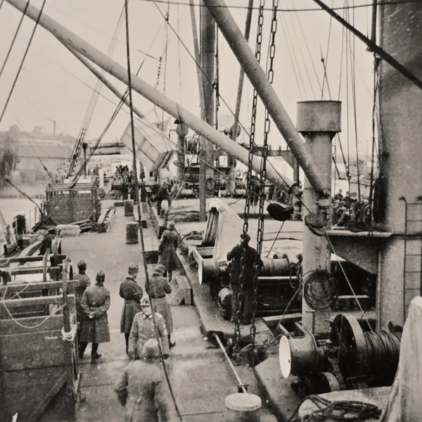 wwii-german-harbor-ship-photo-rad-military-personnel-dockside-scene-02-ce59b1b7 WWII German Harbor Ship Photo RAD Military Personnel Dockside Scene