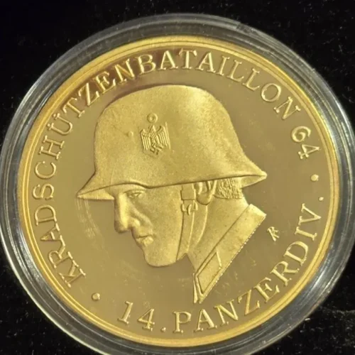 wwii-german-third-reich-14th-panzer-division-24k-gold-medal-medallion-stalingrad-03-80588cf8 WWII German Third Reich 14th Panzer Division 24K Gold Medal Medallion Stalingrad