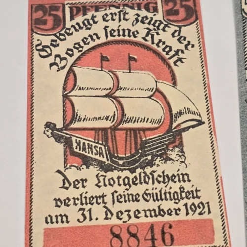WWII Nazi Germany Jewish Notgeld Banknotes – Judaica / Hansa Görlitz Set