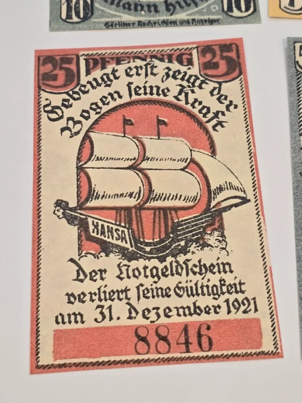 WWII Nazi Germany Jewish Notgeld Banknotes – Judaica / Hansa Görlitz Set