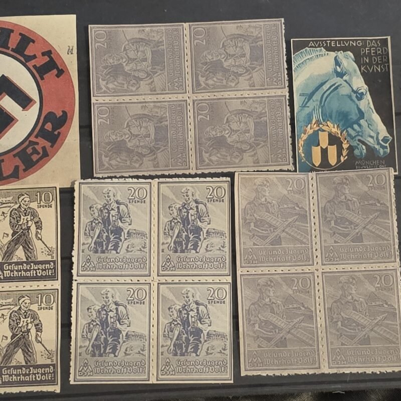 20241203_175031 WW2 Nazi German Third Reich NSDAP HJ Hitler Youth Propaganda Stamp Lot