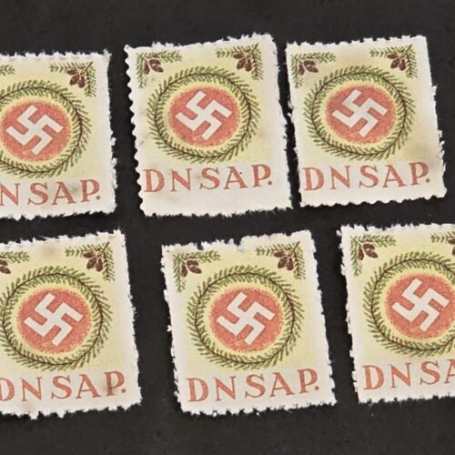 20250327_131839 DNSAP Denmark Nazi Party Third Reich Christmas Wreath Labels – Set of 10 MNH