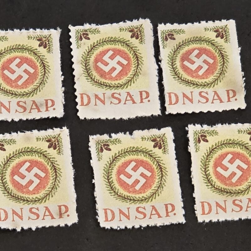 20250327_131839 DNSAP Denmark Nazi Party Third Reich Christmas Wreath Labels – Set of 10 MNH