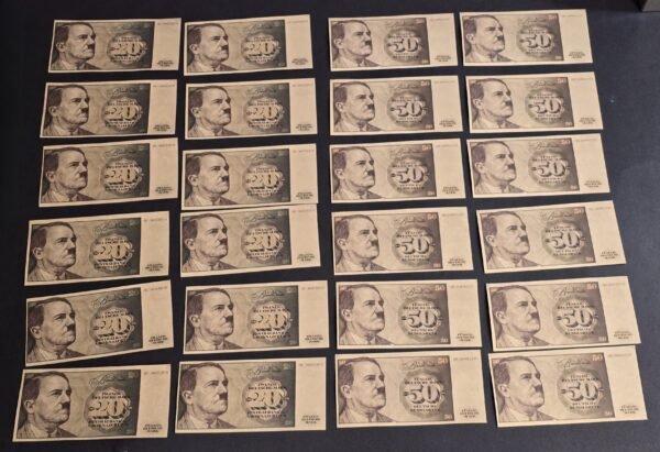 20250328_130959 Nazi German Third Reich NSDAP Adolf Hitler Novelty Currency Money Set – 20 & 50 Mark – Dealer Lot of 12 Sets