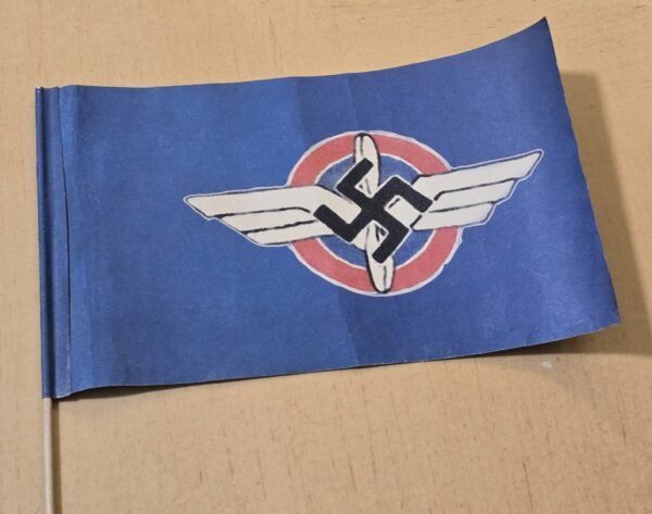 Original Pre-WWII German Deutscher Luftsportverband DLV Table Flag on Stick c.1933-1937