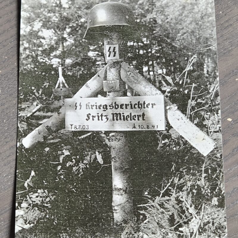 WWII Waffen SS Grave of SS War Reporter Correspondent Fritz Mielert Photo
