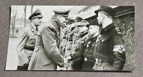 20260527_175832 WWII German Adolf Hitler Birthday The Fuhrer Greeting HJ Youth Jugend Boys April 20 1945 Photo