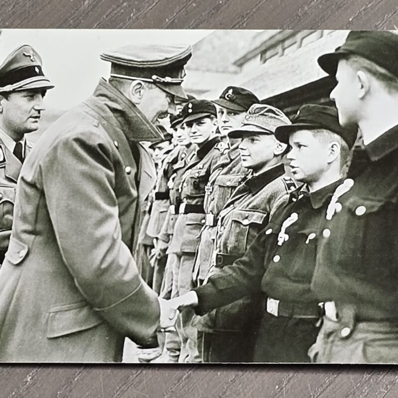 WWII German Adolf Hitler Birthday The Fuhrer Greeting HJ Youth Jugend Boys April 20 1945 Photo