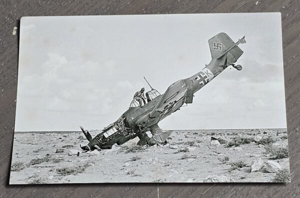 20260527_175845 Luftwaffe Nosedive! WW2 German Air Force Wrecked Stuka Dive Bomber Plane Photo