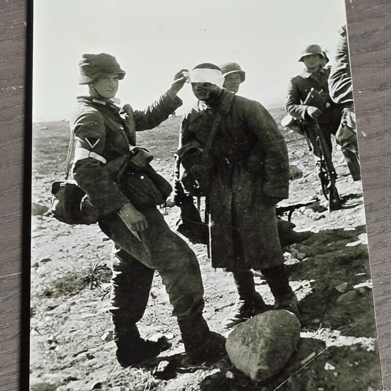 WWII German Medic Treating Soviet POW Eastern Front 1941 Photo