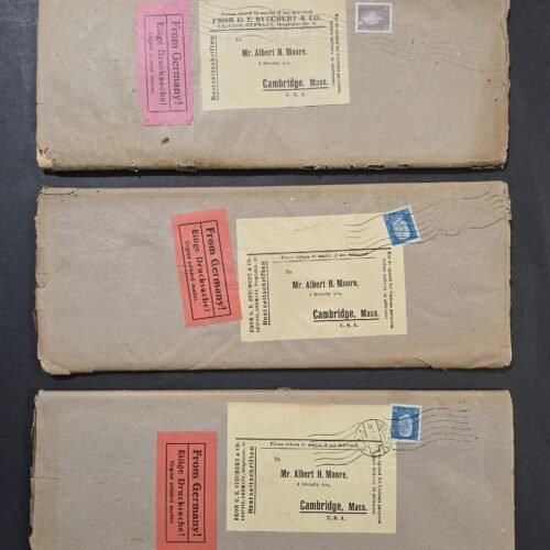 Rare Third Reich Nazi German 1931 Die Woche Magazine Collection Still in Original Mailed Wrappers to USA – 3 Issues Leipzig Germany Postal History