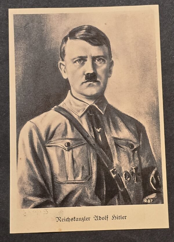20260802_153121 Reichskanzler Adolf Hitler The Fuhrer Propaganda Postcard w Birthday Cancel 1943