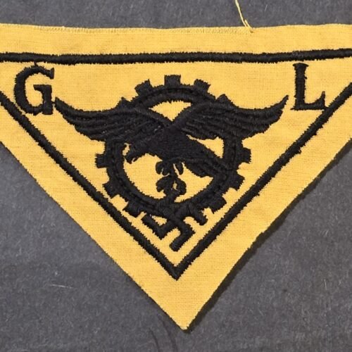 Rare Original WWII German Luftwaffe GL Generalluftzeugmeister Embroidered Civilian Technician Triangle Patch