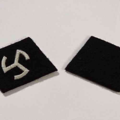 WWII Nazi German SS 27th Volunteer Div. Langemarck collar tabs patches w RZM tag