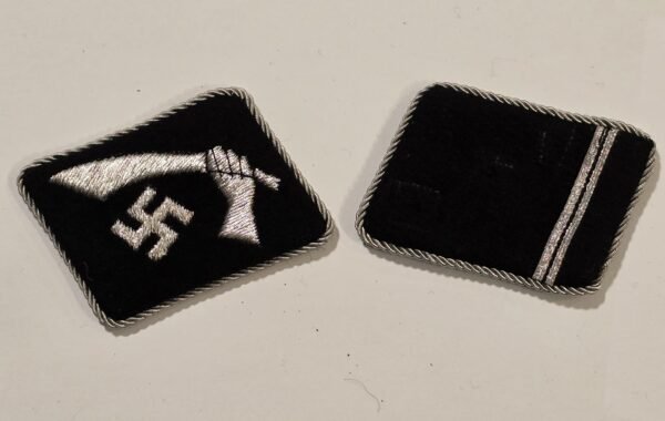 WW2 Nazi German SS Handschar Division Collar Tabs Patches Swastika w sword
