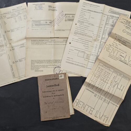 20260802_171502 Weimar - Third Reich WW2 German Worker Insurance Book & Documents Lot 1920–1958