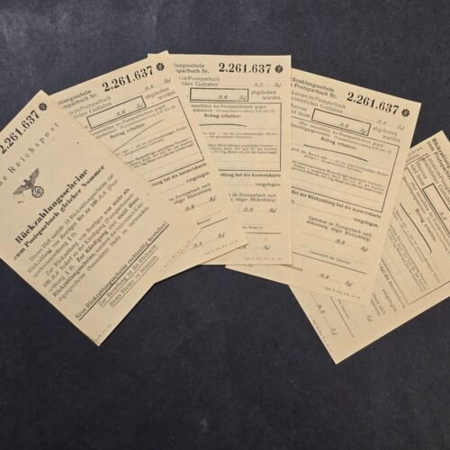 20260802_171920 WWII Nazi German Third Reich Deutsche Reichspost Postsparbuch Withdrawal Forms Booklet Unused