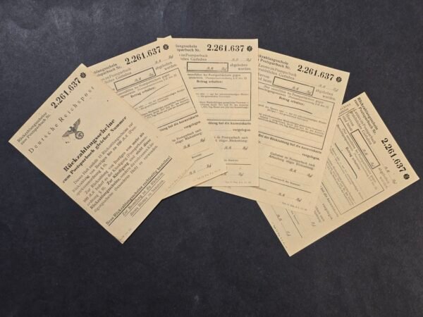 20260802_171920 WWII Nazi German Third Reich Deutsche Reichspost Postsparbuch Withdrawal Forms Booklet Unused