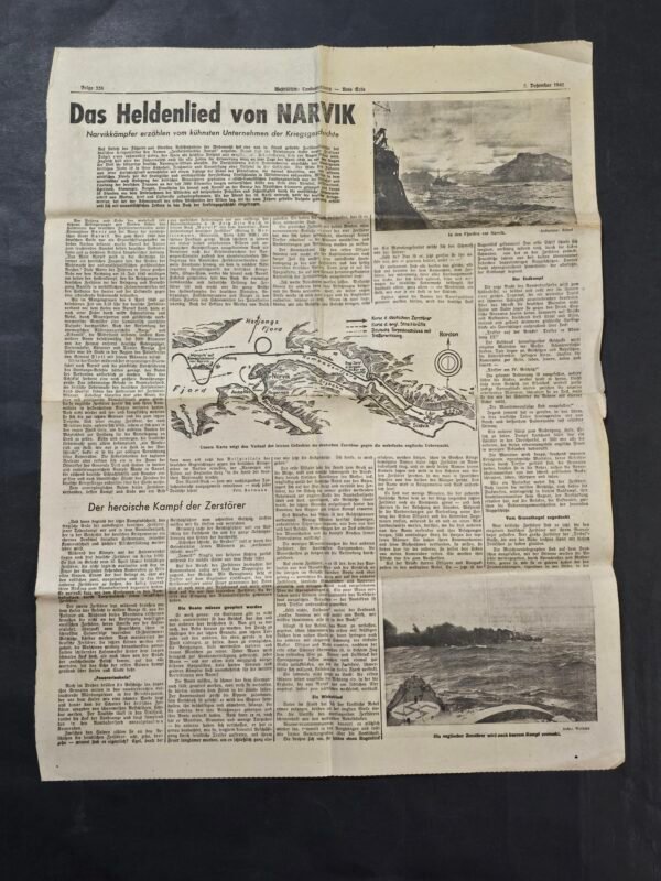 20260802_172320 WW2 German Third reich Newspaper Page 1940 Westfälische Landeszeitung Rote Erde Narvik
