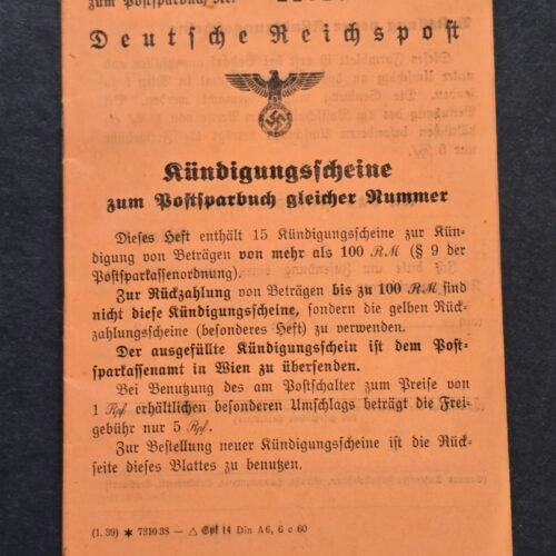 20260802_172530 WWII Nazi German Third Reich Deutsche Reichspost Postsparbuch Booklet (Wien / Vienna)