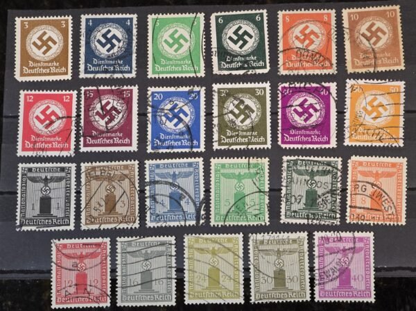 20260807_155038 WW2 Nazi German Third Reich NSDAP Official Swastika Stamps 2 complete sets