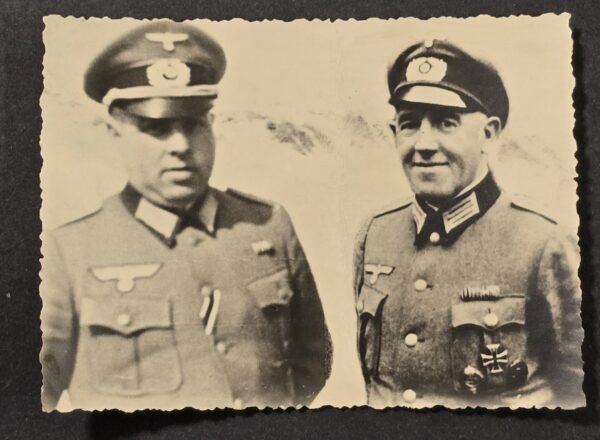 20260807_162620 Decorated Wehrmacht Officers w EK1 Iron cross Medals Badges Military War Photo
