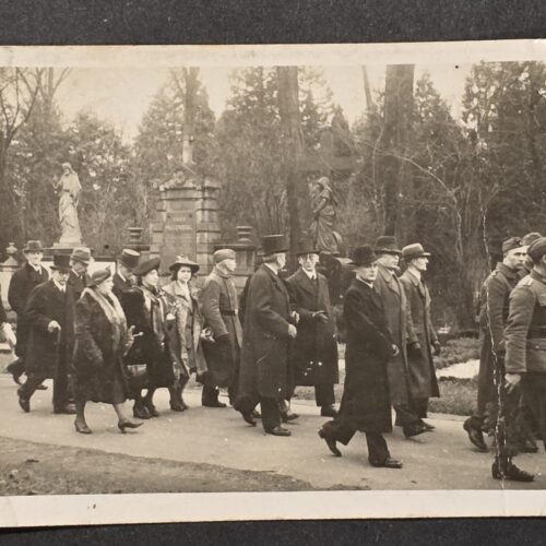 20260807_162741 WWII German Important Person Funeral Procession Wehrmacht & Civilians Photo